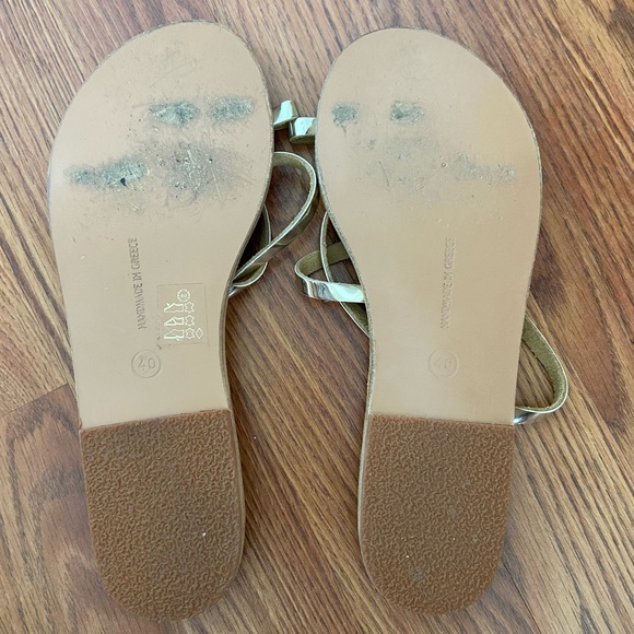 SALE Ancient Greek Sandals Gold Elefteria - Picture 5 of 6